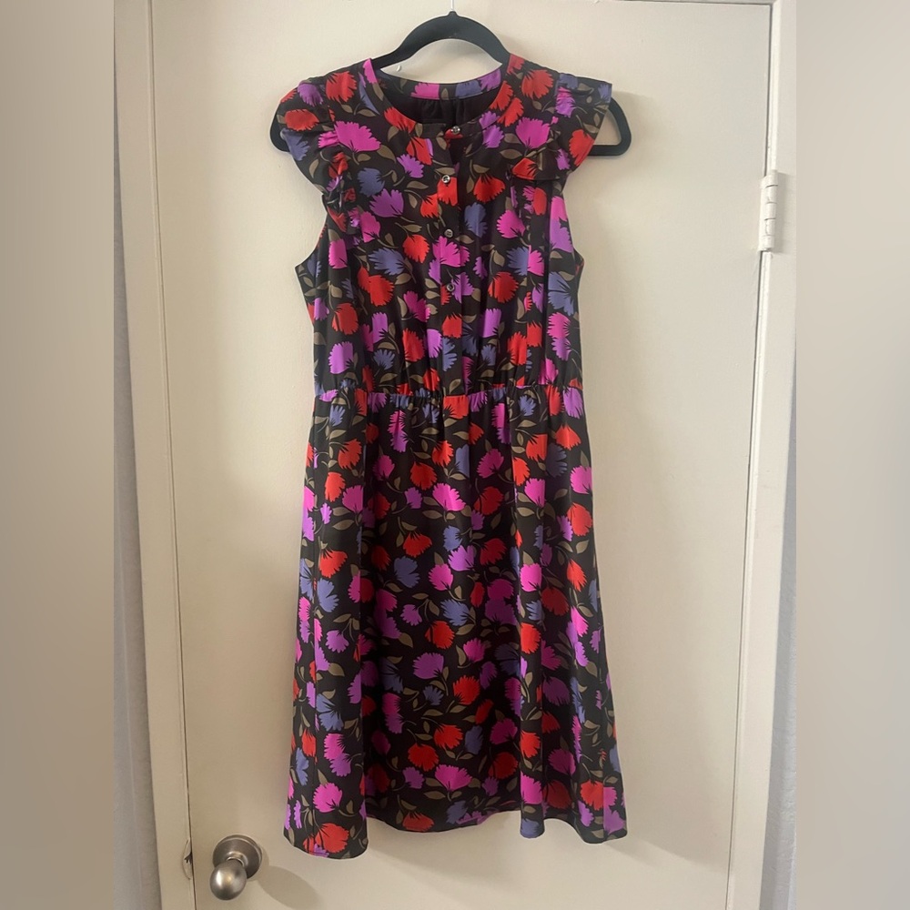 J Crew Silk Floral Dress Size 4